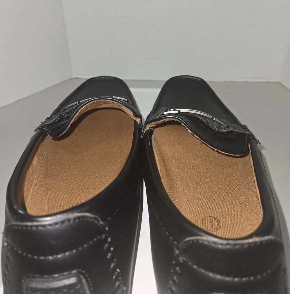 Black Horsebit Moccasin Driving Loafers Mens Size 14 Preppy Wedding Guest Office